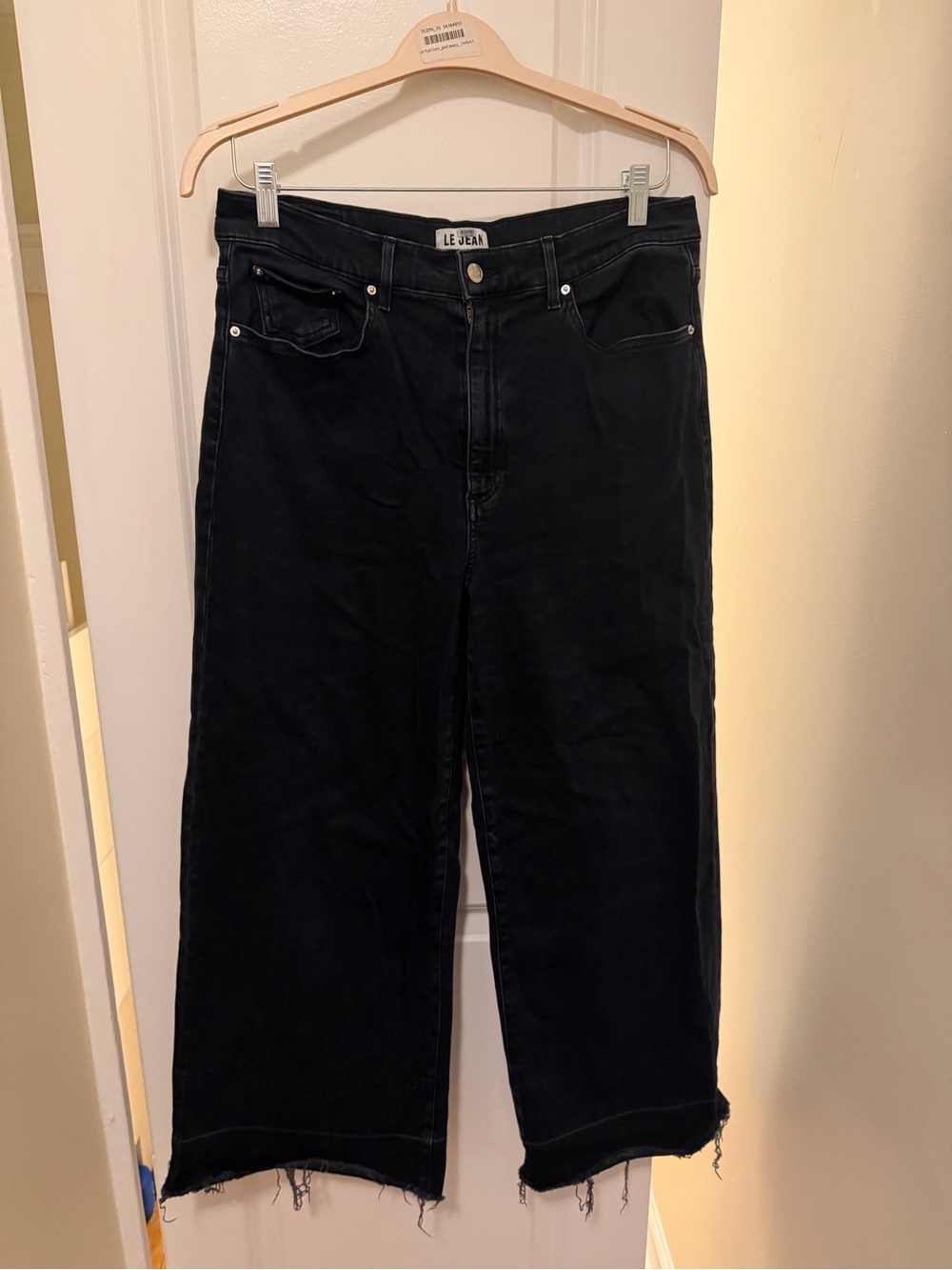 Le Jean Sophia Black Wide-Leg Jeans